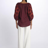 benaras soleil BE24912BURGUNDY ORANGE