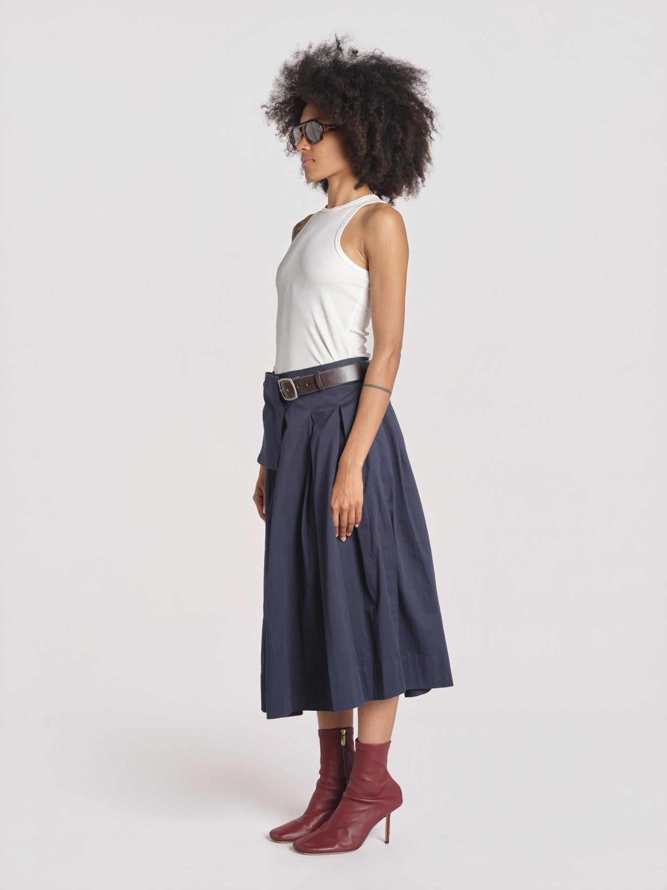 gonna con cucitura ANDREA SKIRT 002 NAVY sea ny 