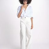 pantalone over in cotone pesante ORIANNA ORNO9 MILK nine in the morning 