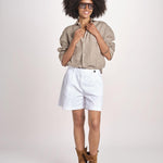 Camicia maschile in lino M012 1003 FANGO milaura 