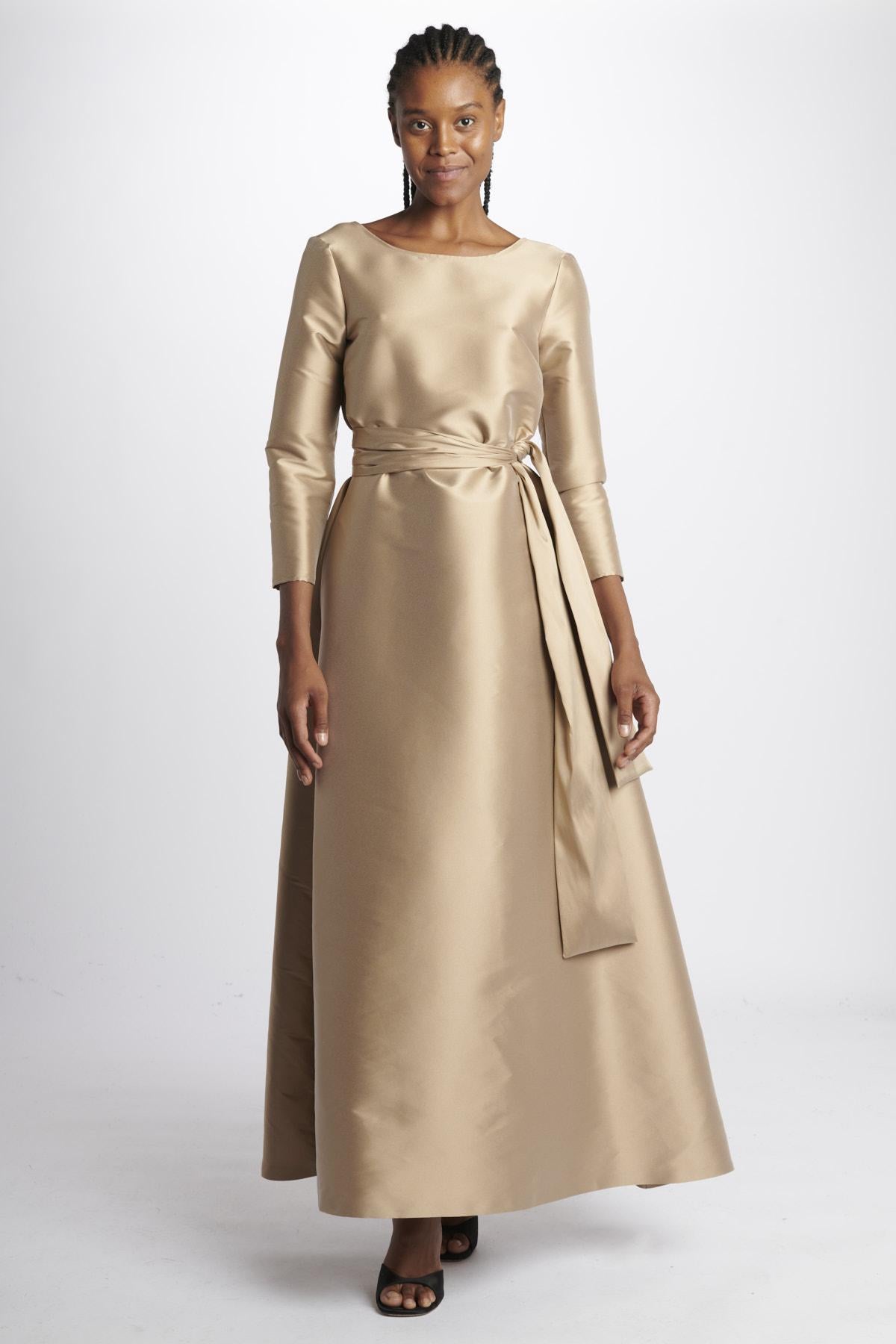 Abito lungo m/l svasato duchesse TV327 11001 co.go 