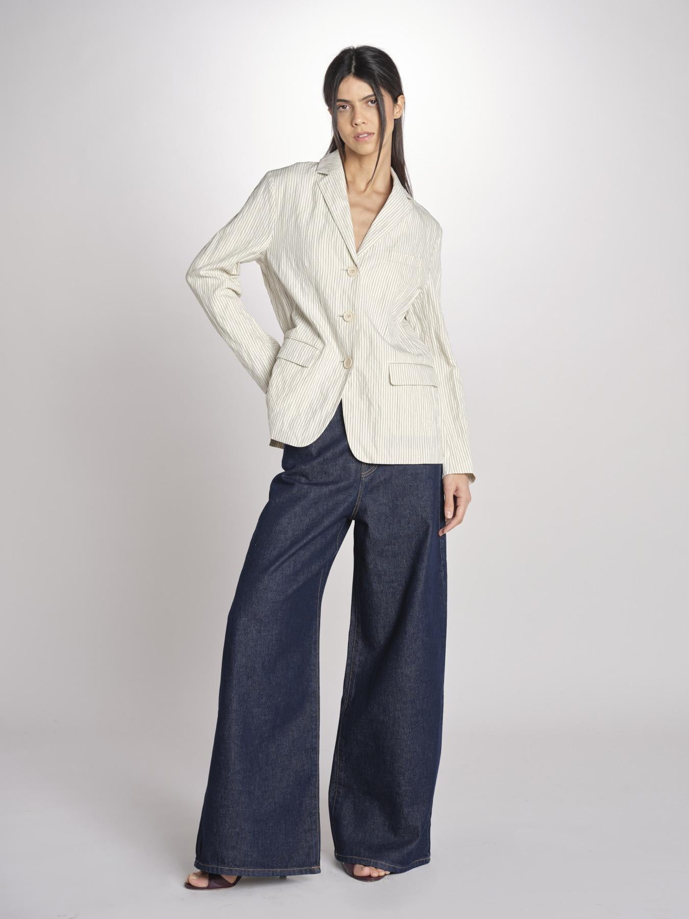 Blazer 3 bottoni gessato 0973 22042 NATURALE aspesi 