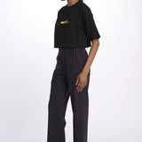 T-Shirt cropped logo Z500 NERO aspesi 
