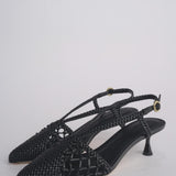 Sabot NEXUS 50 HEEL intrecciato tacco 5 F839CFC BLACK studio AMELIA 