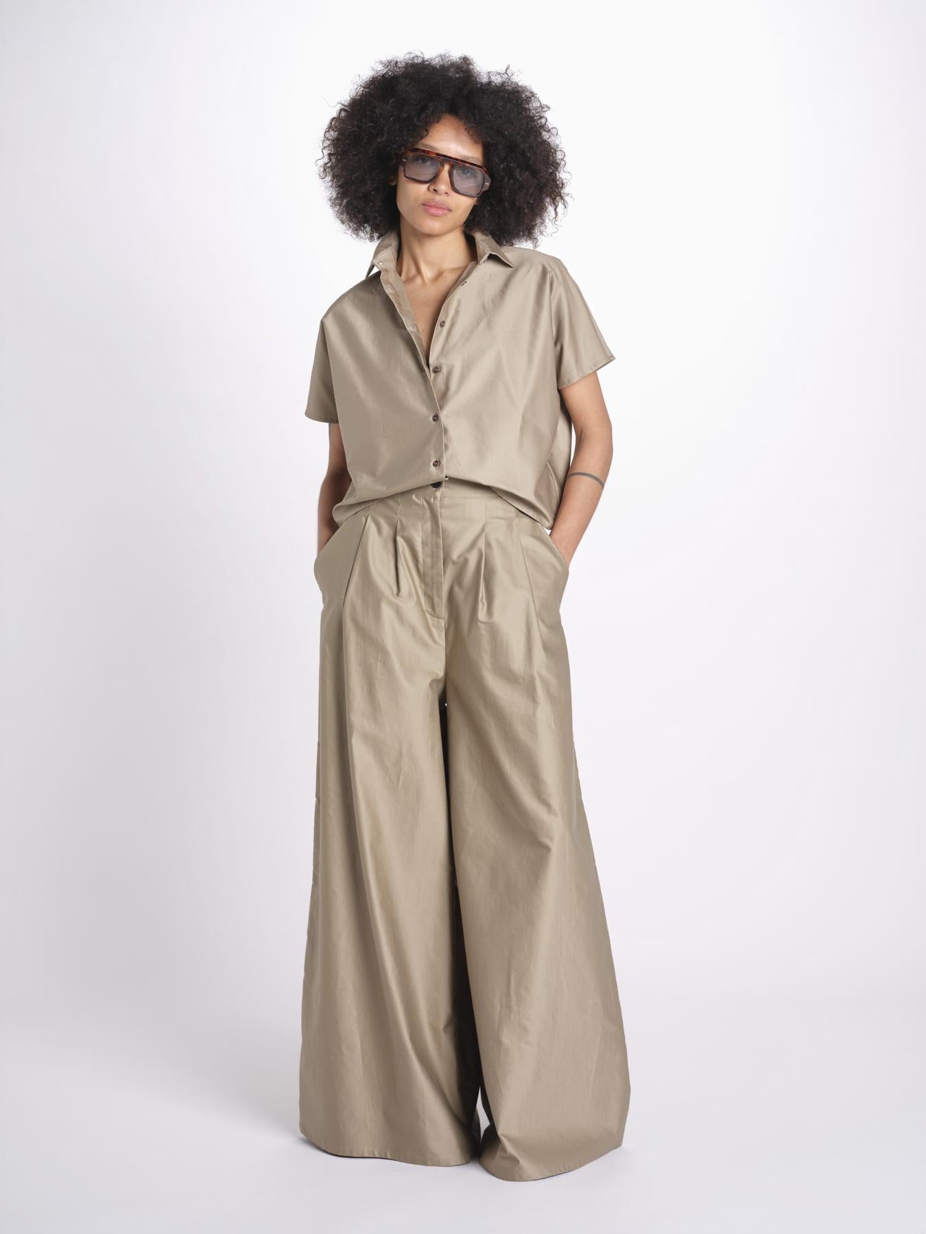 camicia in cotone con maniche corte U2172 CHINO dusan 