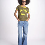 t-shirt con bordi a contrasto JWTS02851 TILLEUL 324 zadig & voltaire 