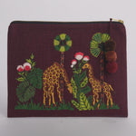 GIRAFFE pochette grande P0760 BOMULTI benaras soleil 