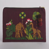 GIRAFFE pochette grande P0760 BOMULTI benaras soleil 