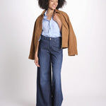 pantalone 4 tasche in misto lino SERENA XJB04 904 DENIM ps don't forget me 