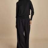 NINA PLEAT pantalone con pinces CA1398 BLACK berwich 