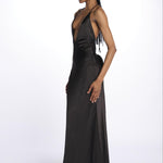 Abito HONOR spallina con fiocco GO29 BLACK misha 