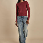 d2501005 girocollo slim by milaura. d2501005 10868 BORDEAUX milaura 