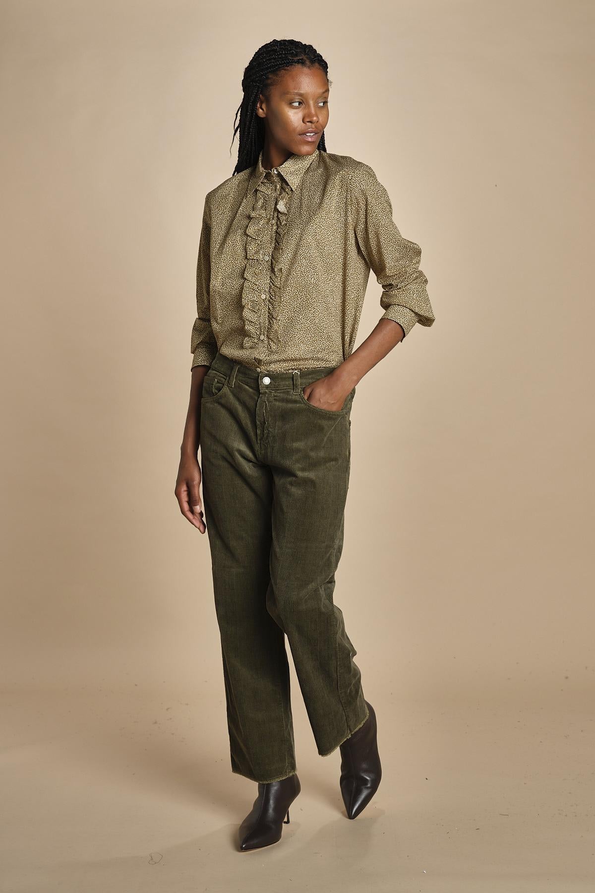 Pantalone ALOSA velluto galles P28D0ALOSA-T3251 Q669 massimo alba 