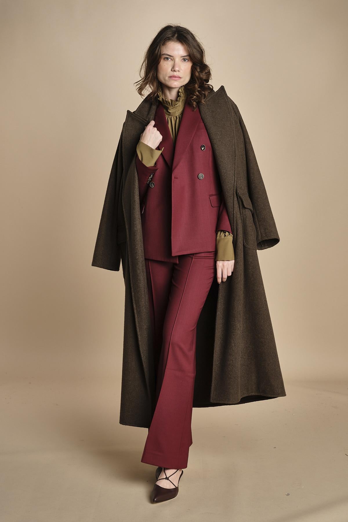 pantalone diritto con nervature in gabardina OTTAVIA 67339 164 quelledue 