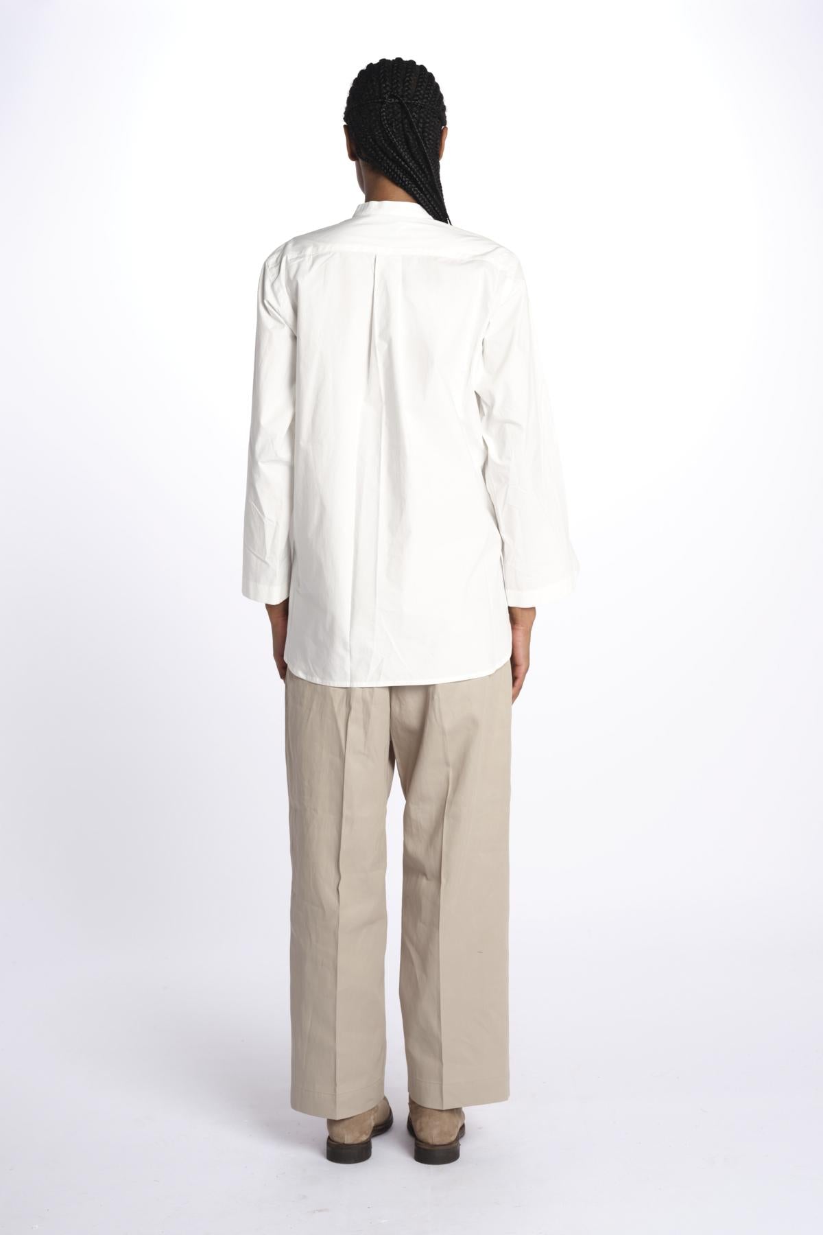 Camicia collo guru con tasca BELGRADE OFFWHITE sofie d'hoore 