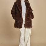 cappotto in ecofur. ANASTASIA MARRON giovanni paris 