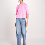 t-shirt over VOSS61 T1473_PS26 372 FLUO PINK bellerose 