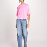 t-shirt over VOSS61 T1473_PS26 372 FLUO PINK bellerose 