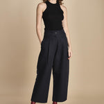 pantalone in cotone double FELLINI SNW DARKEST NAVY studio nicholson 