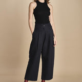 pantalone in cotone double FELLINI SNW DARKEST NAVY studio nicholson 
