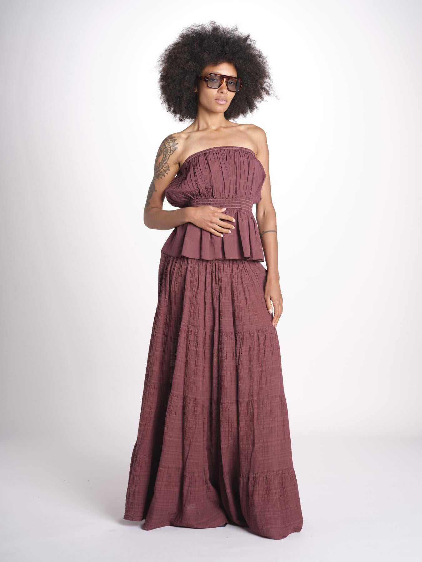 top con elastico PHOEBE WINE christianzen 