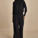 pantalone con pinces in lana NINA PLEAT CA1398 BLACK berwich 