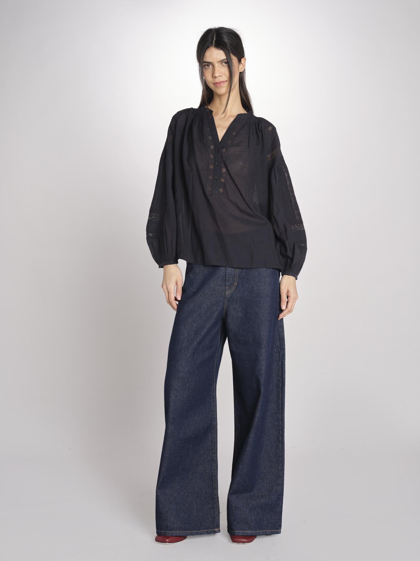 Camicia con nervature NIPOA 2HVA27-V09117 NOIR vanessa bruno 