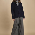 cardigan collo a scialle D251016S 9574 BLU milaura 