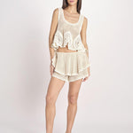 top in crochet MADELYN 735 CREAM sea ny 