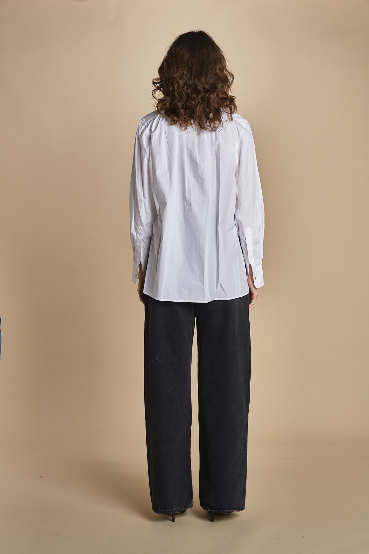 camicia con plastron GRANDETANTE WHIRE laurence bras 