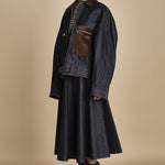CARLO BOMBER giubbotto in denim MJD507_mr0710 BLUE JEANS WBK jejia 