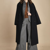 pantalone con pinces in vigogna e stasca sul retro MONIQUE 689923 50 quelledue 
