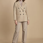 blazer doppiopetto spinato. BEATRIZ NATURALE massimo alba 