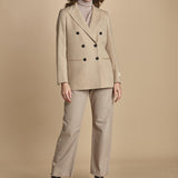 blazer doppiopetto spinato. BEATRIZ NATURALE massimo alba 