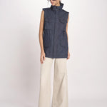 gilet sahariana in denim 1306 01998 DENIM SCURO aspesi 