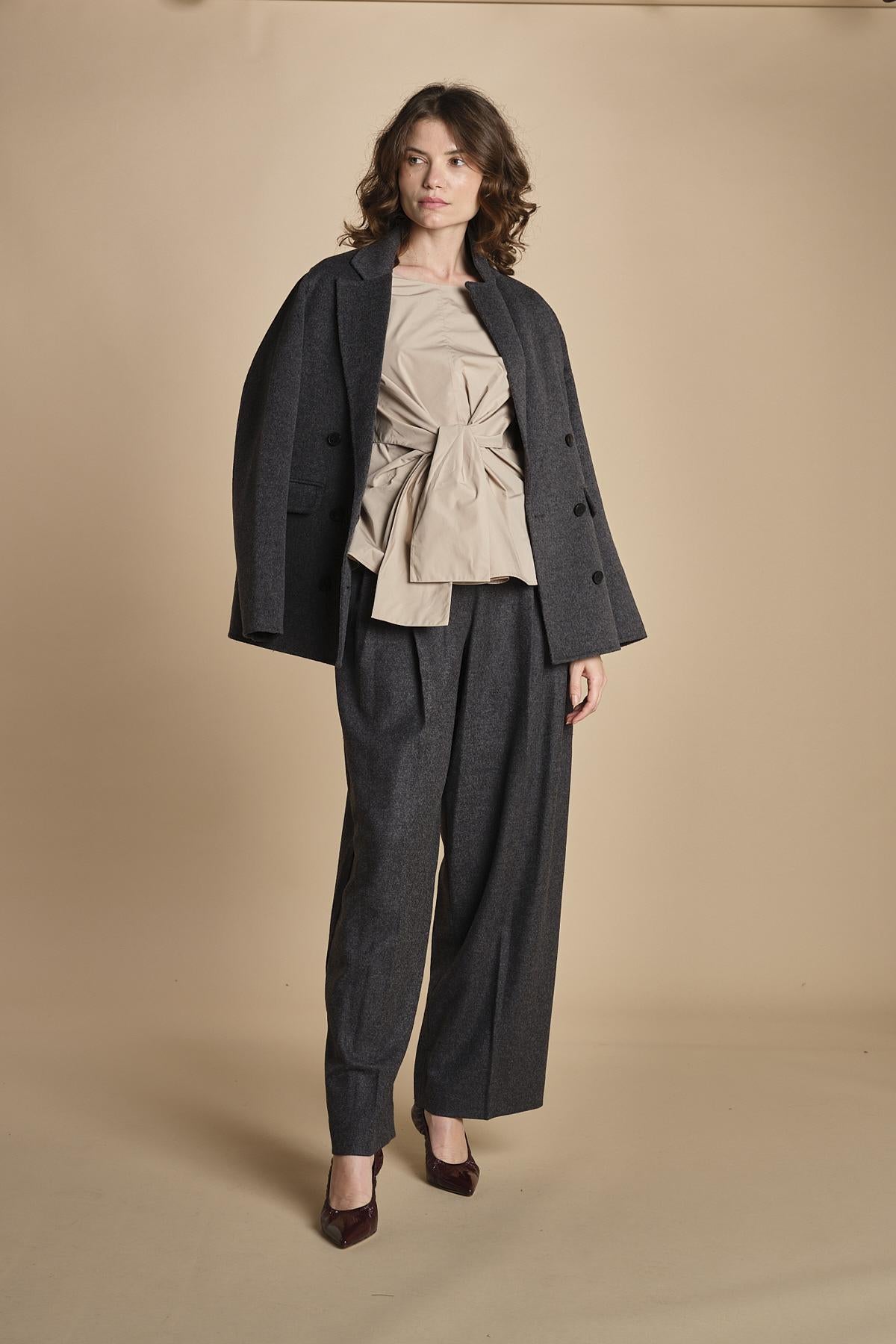 camicia con nodo LS FRONT 21741LCE KHAKI KH250 phillip lim 