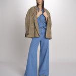 Camicia oversize in denim di puro cotone FOGGIA 2615111011600 002 BLU weekend maxmara 