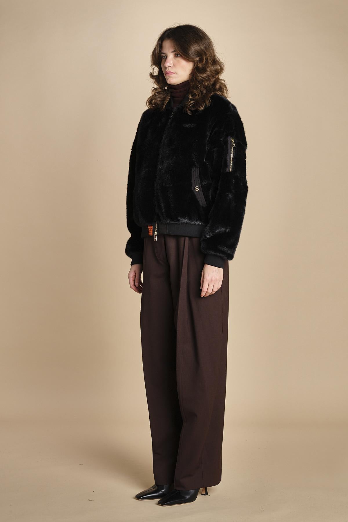 bomber in ecopelliccia BWSEWARDF5 BLACK bombers original 