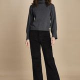 pantalone a zampa con taschine FAUVE WX BLACK fam 