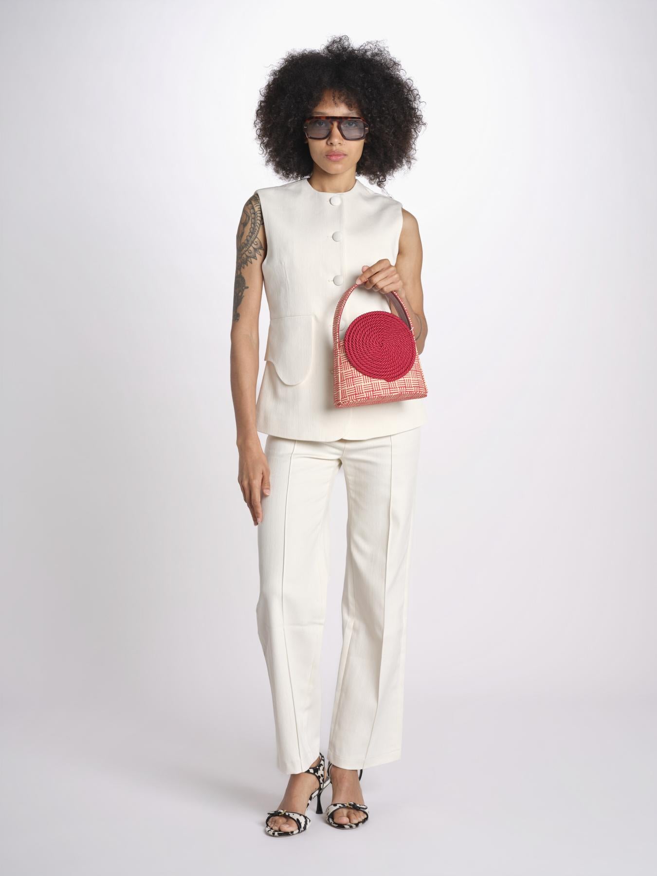 Borsa cerchio GUNTER 26RGUN01 NATURAL RED destree 