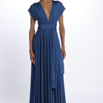ALLUIM DRESS abito lungo ALLIUM DARK PETROL nash 
