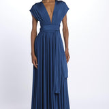 ALLUIM DRESS abito lungo ALLIUM DARK PETROL nash 