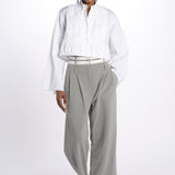 Pantalone  pences con cintura bianca DIANA PANT GREY jejia 