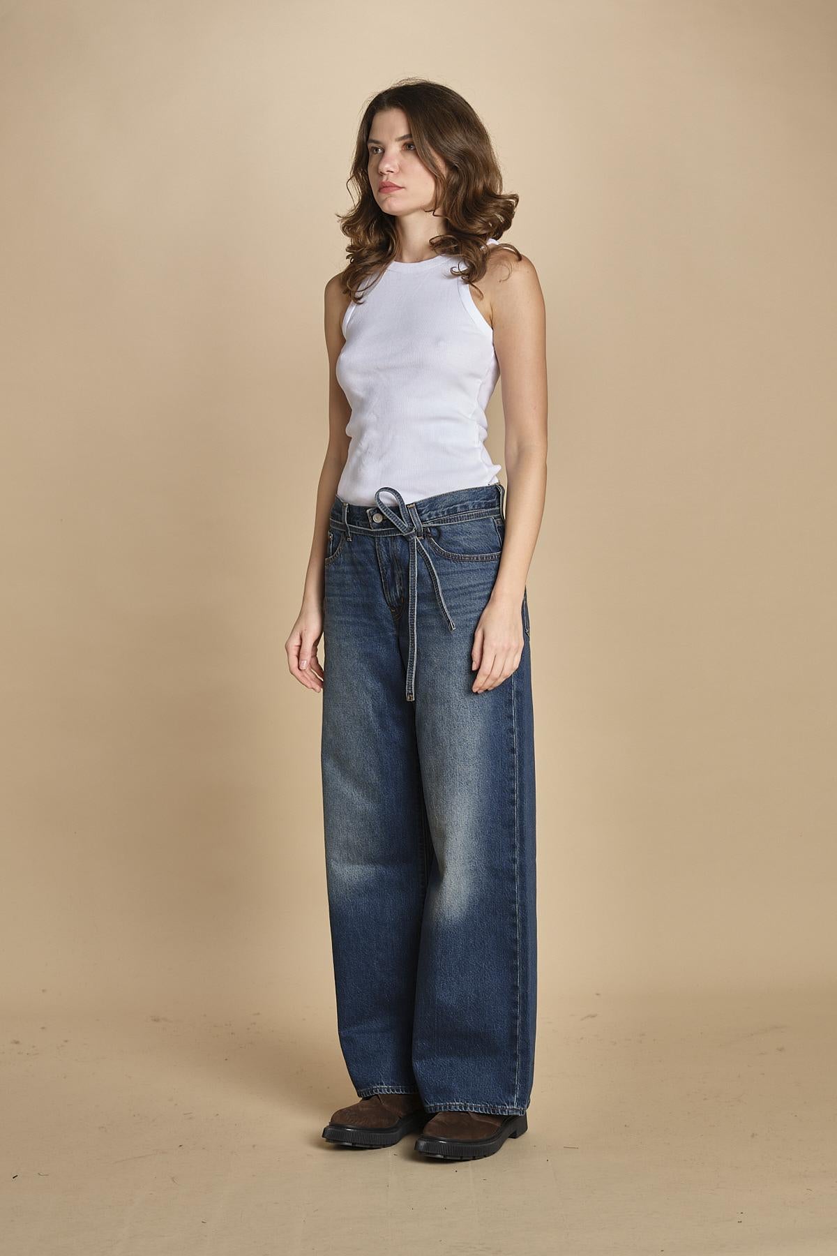 denim zampa con cintura XL STRAIHT A8701 0030 levi's 