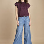 t-shirt con spallina PIO BORDEAUX ba&sh 