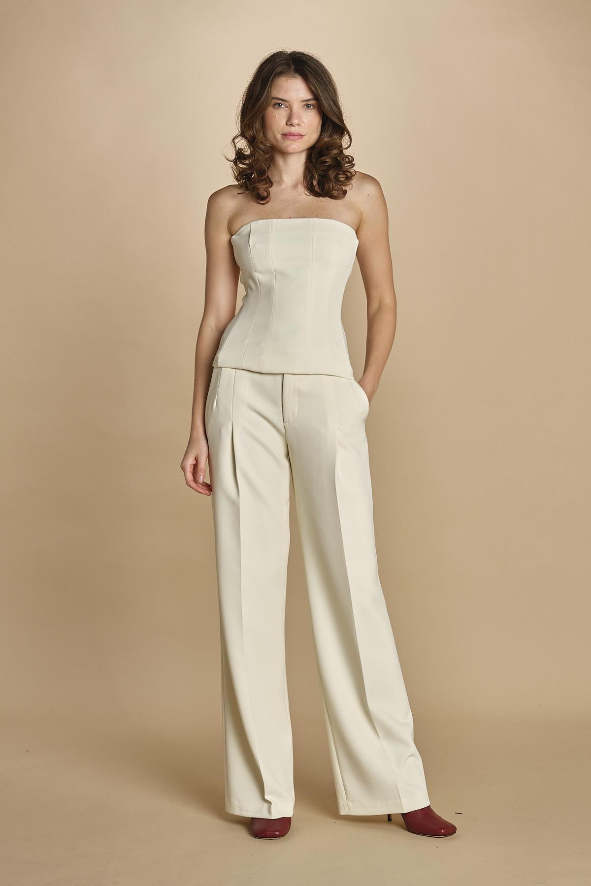 top bustier in cady 31351-313 LATTE 02 federica tosi 