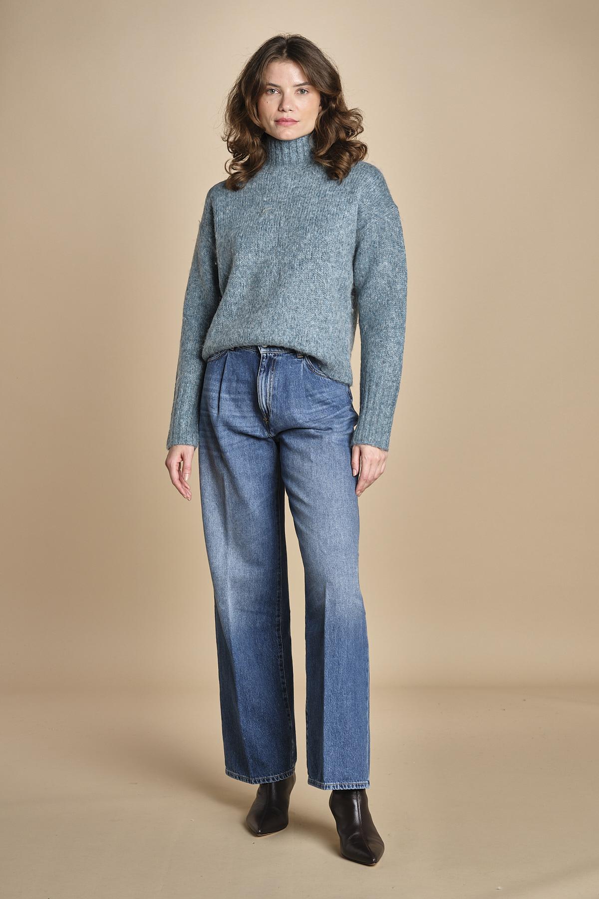 MYAC maglia collo alto in shetland BEMT512 JADE hartford 