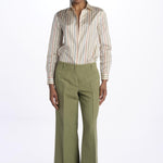 Pantalone MELODY D cropped canvas tinto capo MELODYD408501 19 quelledue 
