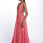 Mini abito SUZIE scollo incrociato ricamo fiori S25109 MERIDACORAL sundress 