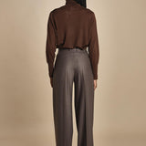 pantalone in flanella con pinces MAFALDA T 357194 73 quelledue 